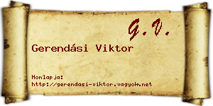 Gerendási Viktor névjegykártya